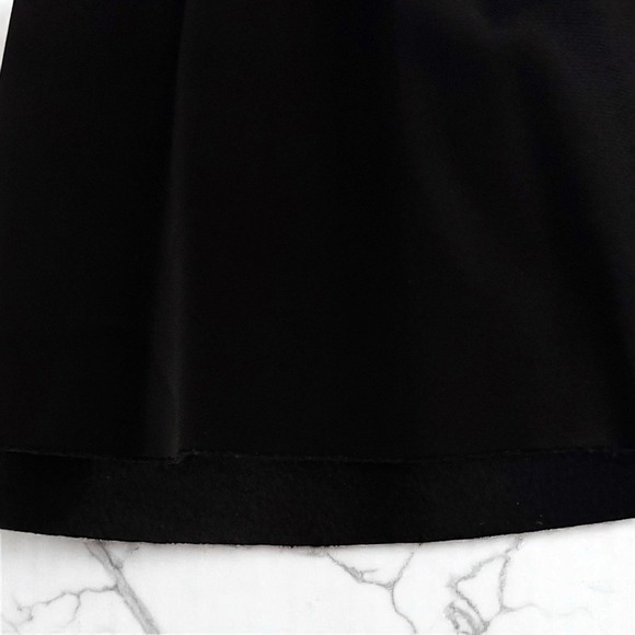 H&M Black Satin Peplum Shift Dress Sleeveless Crew Neck Size 6 - Picture 5 of 8